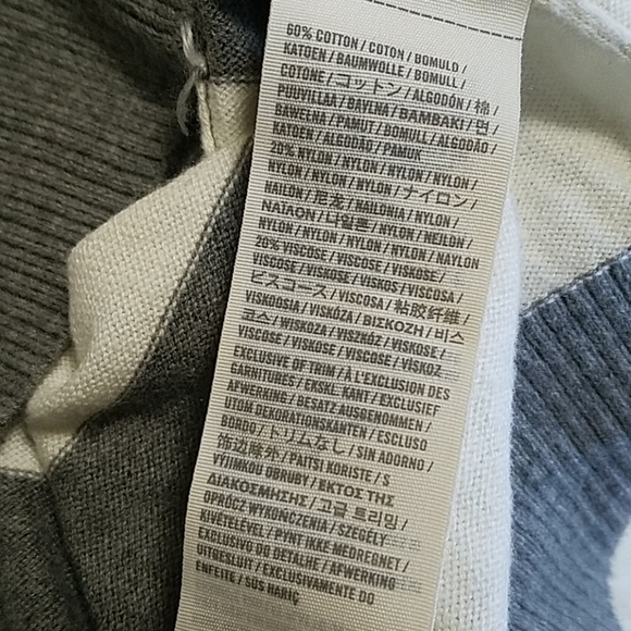 Hollister Spring Grey White Stripped Button Down Womens MED Cardigan Sweater EUC - Picture 8 of 12